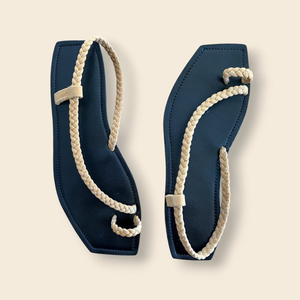 Reformation x Parme Marin Braided Sandals, Congnac Tan, Size 8